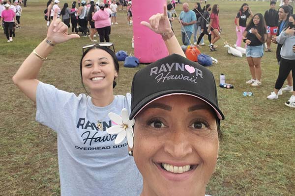 image of Raynor crewmembers at cancer walk